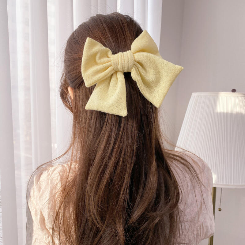 Domestically produced linen royal ribbon handmade hairpin pin Sky