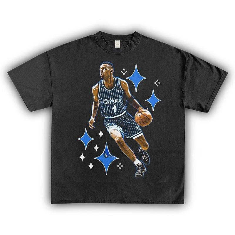

Men s Summer Hot New Tees Homage Tees Star Penny Hardaway American Vintage Character Print Blockbuster Short Sleeve T-Shirt 4XL