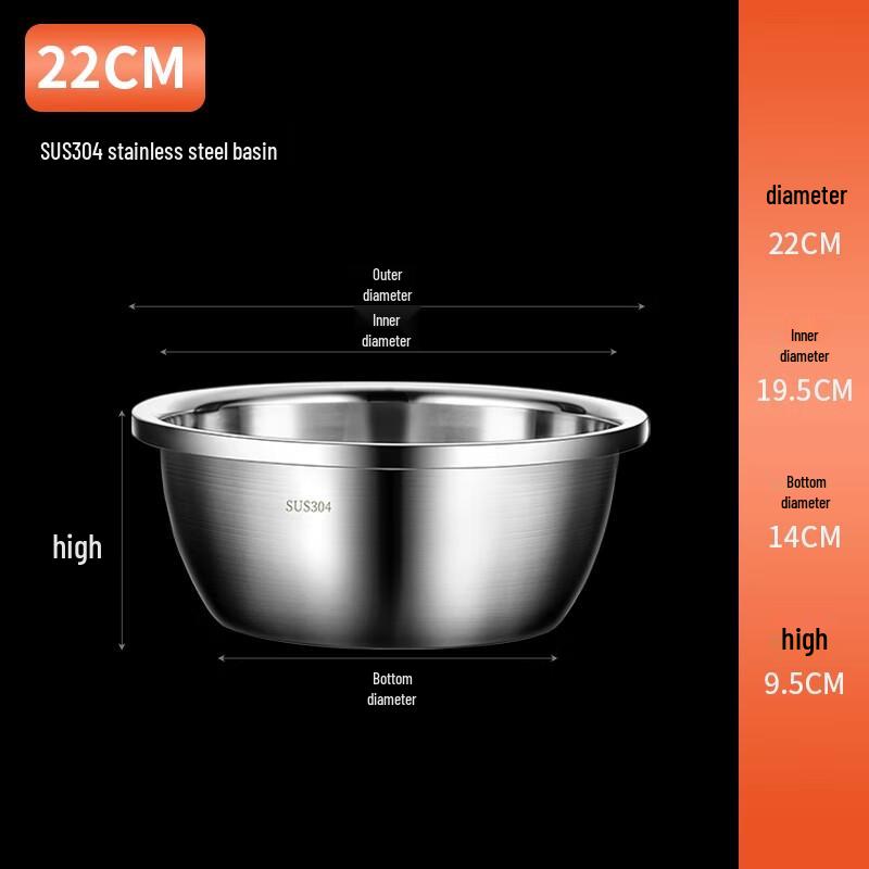 Oulouti 304 Stainless Steel Multi-Purpose Bowl