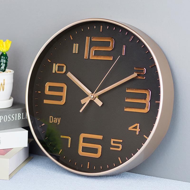 30cm Quartz Silent Wall Clock for Living Room - Creative, Wall-Mounted Design