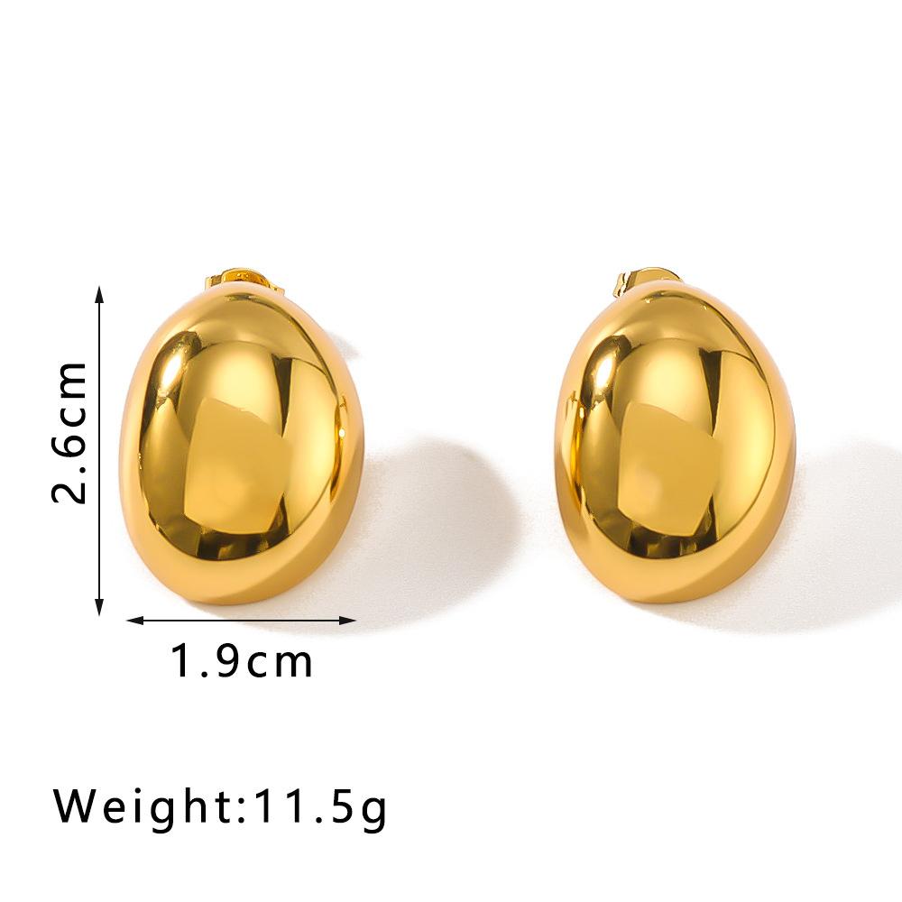 Золотые Крупные Серьги-Капли для Женщин Из Нержавеющей Стали Гвоздики