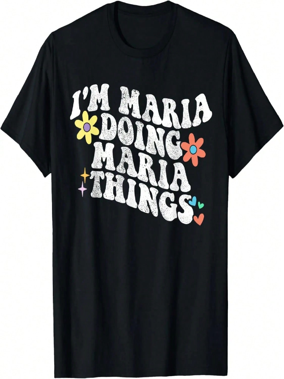 Retro Groovy Im MARIA Doing MARIA Things Funny Mother s Day T-Shirt S