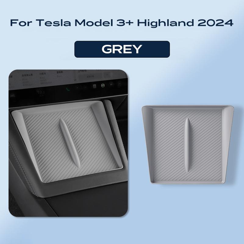 TEKSY For TESLA New Model Y Juniper 2026 Model 3 2024 Highland Wireless Charging Silicone Pad Cover Protector Center Control