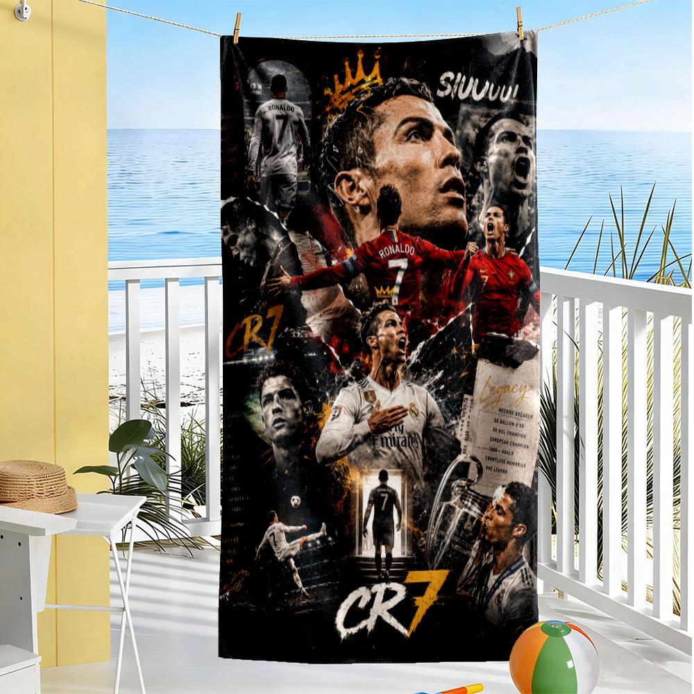 Ronaldo's Golden Legacy Beach Towel Super Soft Microfiber Quickdry Fabric Comfortable Lightweight