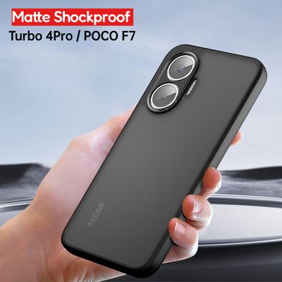 Matte Shockproof Transparent Cover For Xiaomi Redmi Turbo 4 Pro Clear Acrylic PC + TPU Bumper Cover For POCO F7 Shell