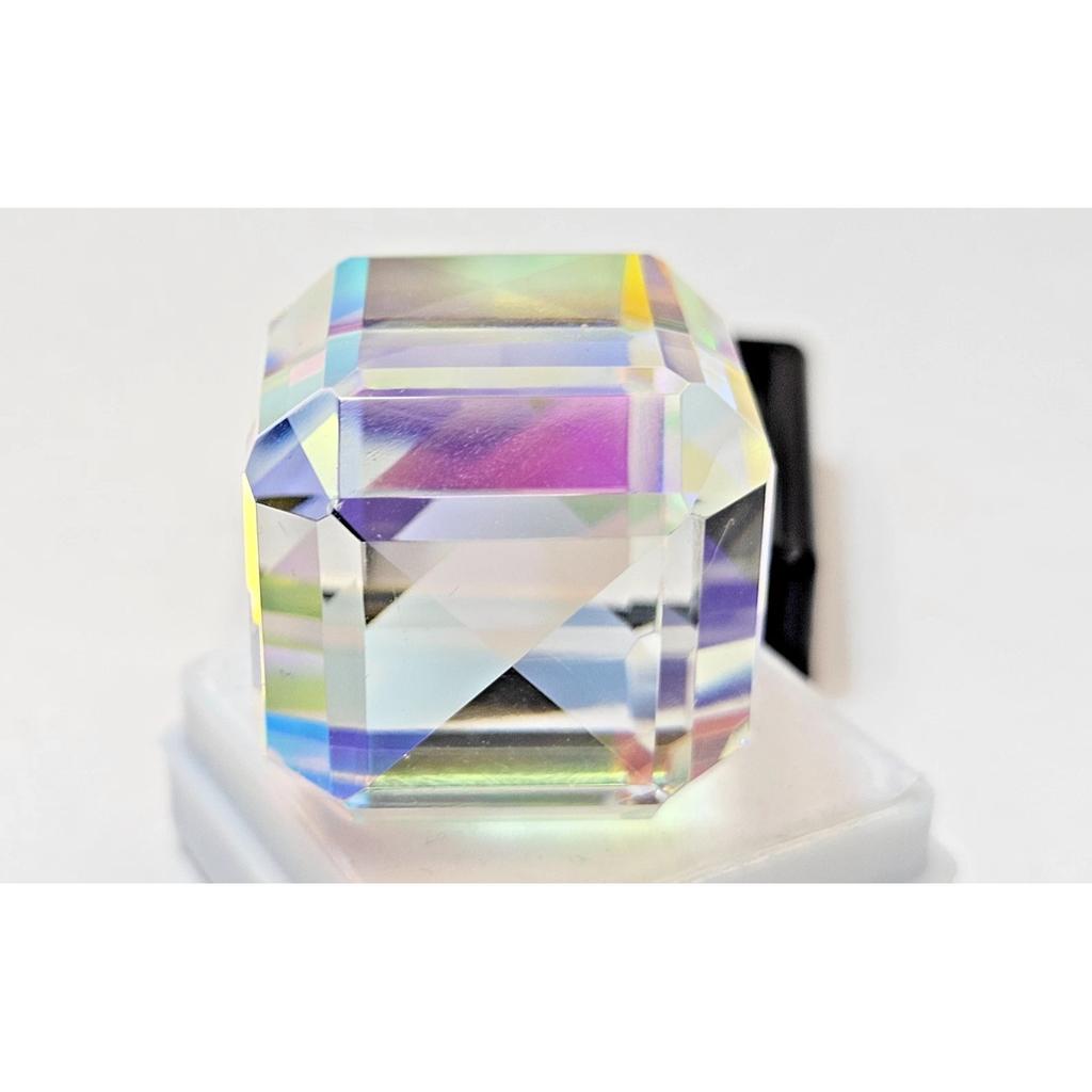 100+ Ct Natural Mystic Topaz Rainbow Color Cube Cut Fabulous Certified Gemstone