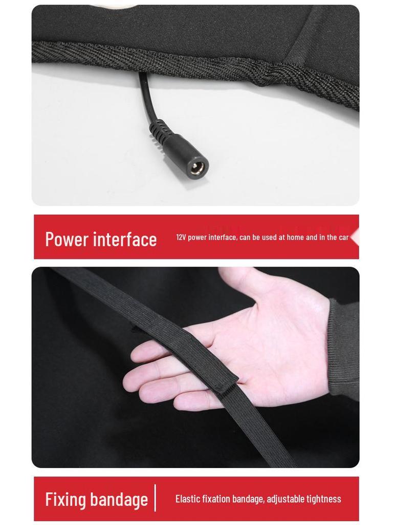 Heated Massage Seat Cushion for Office, Car & Winter Use - Vibrating Lumbar Support with Heat Therapy