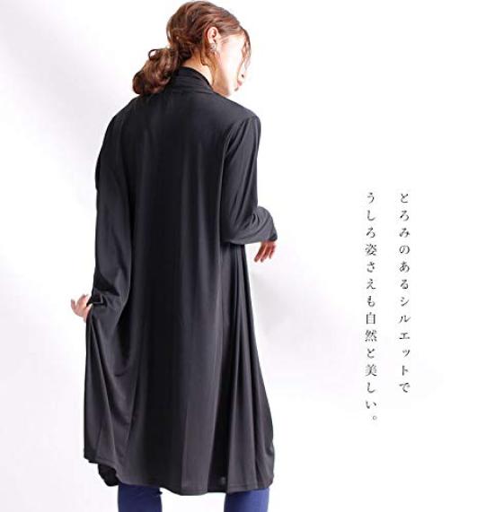 Gold Japan Plus Size Faux Design Solid Long Sizes Women's Dress, Knee-Length, Color, Sleeves, Black, 4L-5L (jp143)