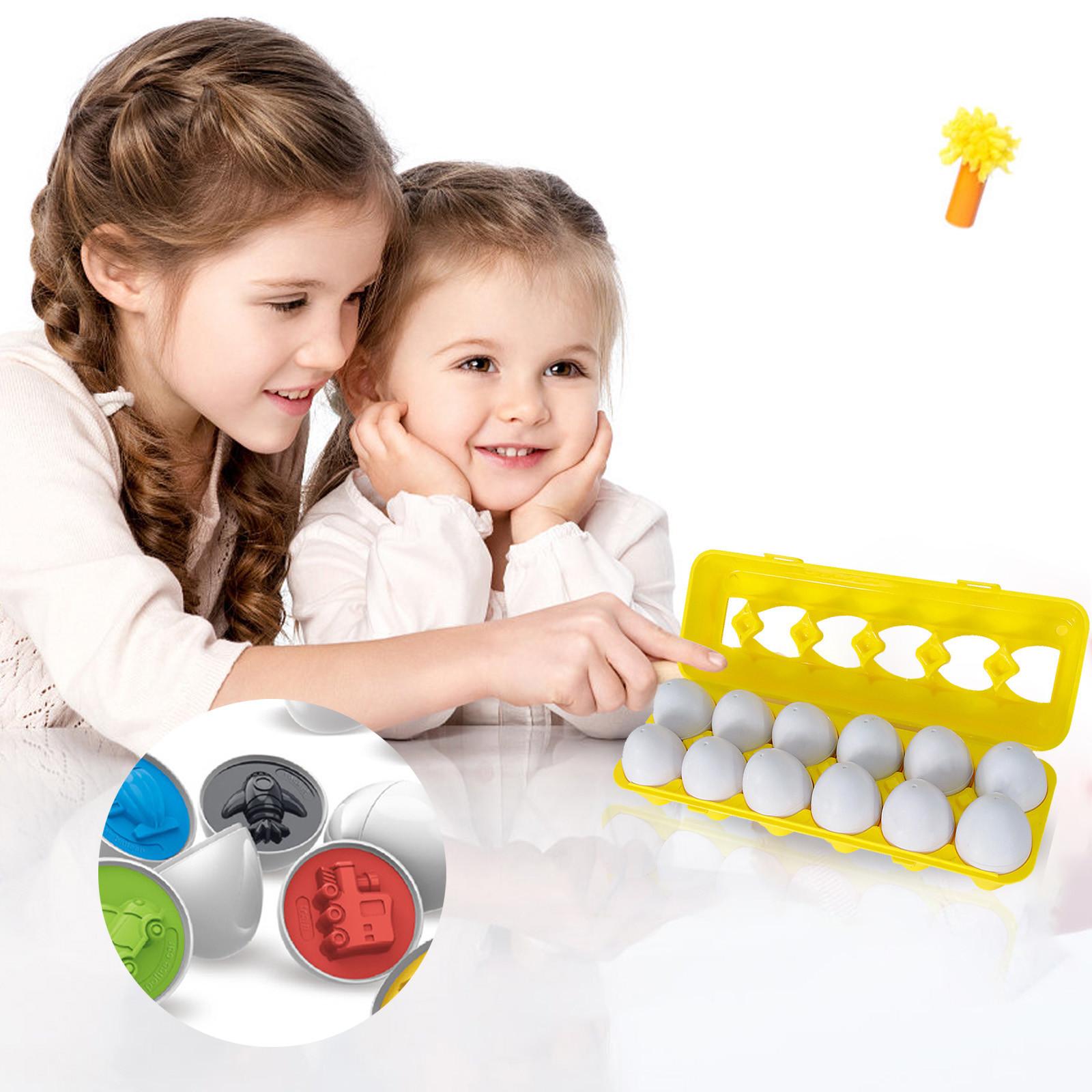 

Набор головоломок «Соответствующие яйца», обучающая игрушка из 12 предметов, игра на развитие мелкой моторики, идея для подарка в дорогу One Size