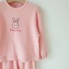 Autumn Clearance: Korean Kids' Waffle Knit Rabbit Print Two-Piece Set