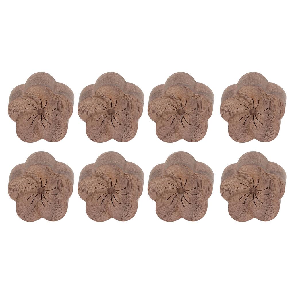 8 szt. Dyfuzor zapachu do samochodu w kształcie kwiatka, prosty design, łatwy w użyciu, drewniany dyfuzor do samochodu