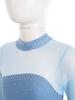 Girls Sparkling Mesh Dance Dress Long Sleeve Keyhole Back Leotard for Ice Skating Ballet Costume