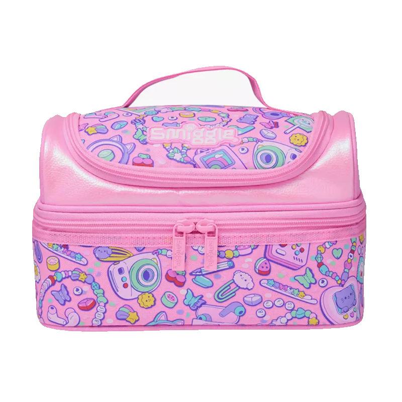 Smiggle Kids Backpack Cat Necklace Pink School Bag Lightweight Outdoor Casual Daypack