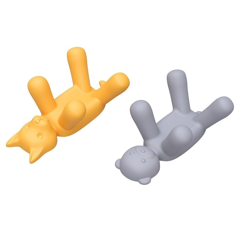 2 Stück Katze Bär Form Spülbürste Aufbewahrungsgestell Cartoon Stehgestell Küchengebrauch