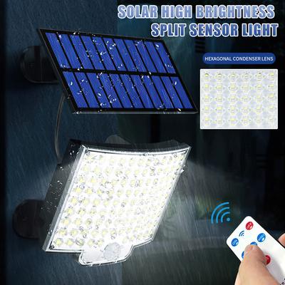 Super Bright 106 LED Solar Split Wall Lamp Motion Sensor Solar Lamp Waterproof For Outdoor Garden Patio Backyard Country House