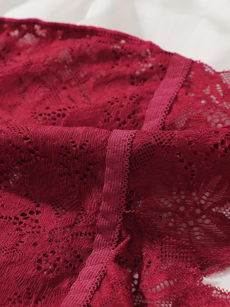 Conjunto Sexy de Renda Sem Fio para Mulheres