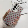 INS Fashion Heart Phone Case For Samsung Galaxy S25 Edge S24 S23 S22 S21 S20 Ultra Funda Silicone Silver Cover