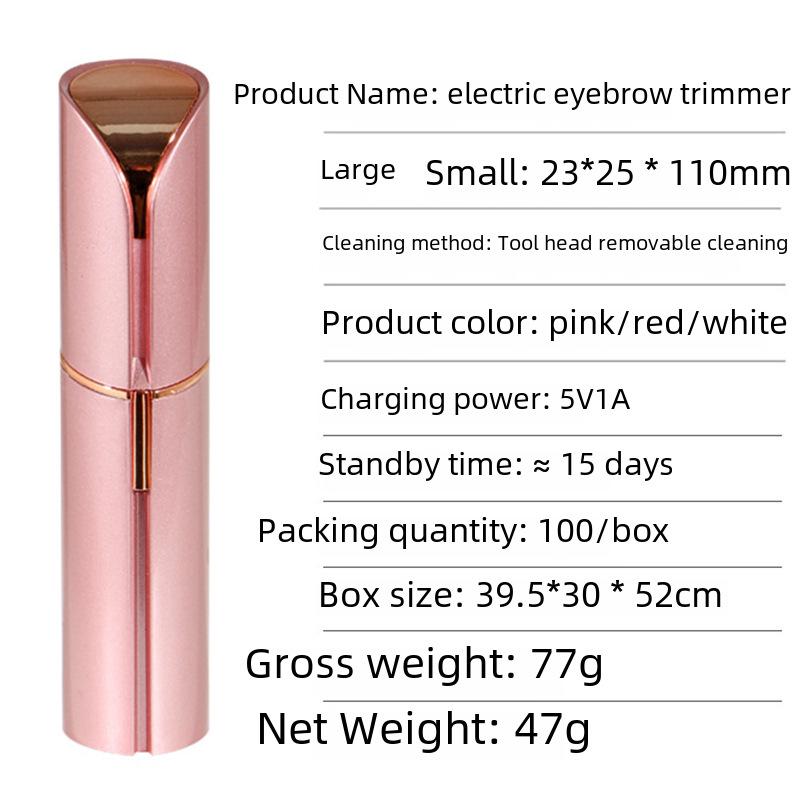 Electric Women's Hair Removal Device: Shaver & Trimmer for Eyebrows, Facial & Lip Hair