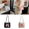 Summer Bowknot Large Capacity Tote Bag For Women Pu Material With Zipper Closure For Daily Use