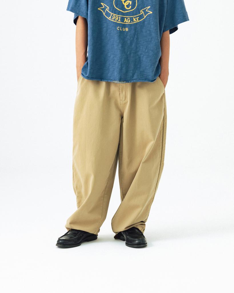 ANGLAN [Kracker House] Side Line Chino Pants - Beige