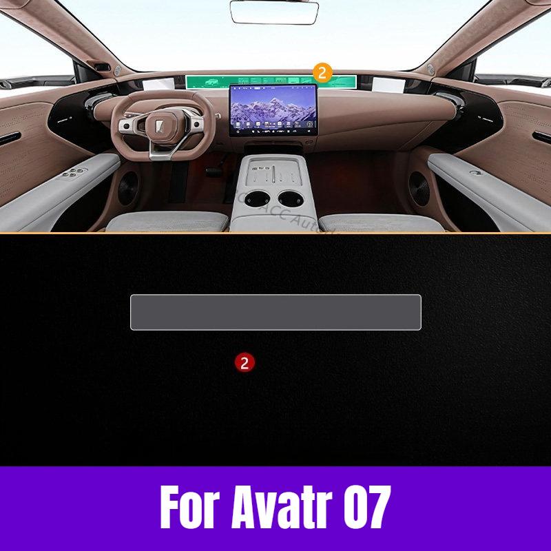 For AVATR 07 TPU Interior Protective Film Center Console Dashboard Stickers Screen Trim Anti-Scratch Car Interior Accessories
