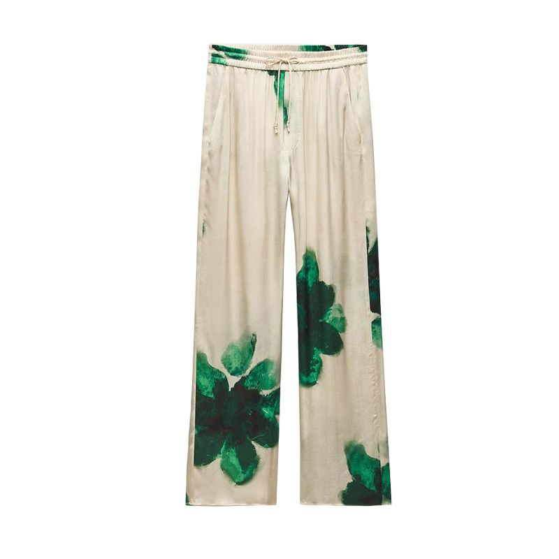 Spring Trendy Print Vertical Shirt 2183040 Pajamas Style Pants 2183041 2183242