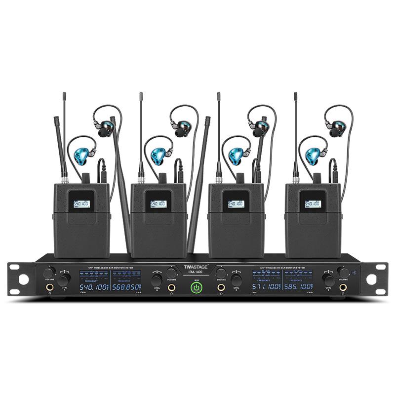 

Four-Channel Wireless In-Ear Monitor System for Band Performances, Perfect for Up to Eight Singers
