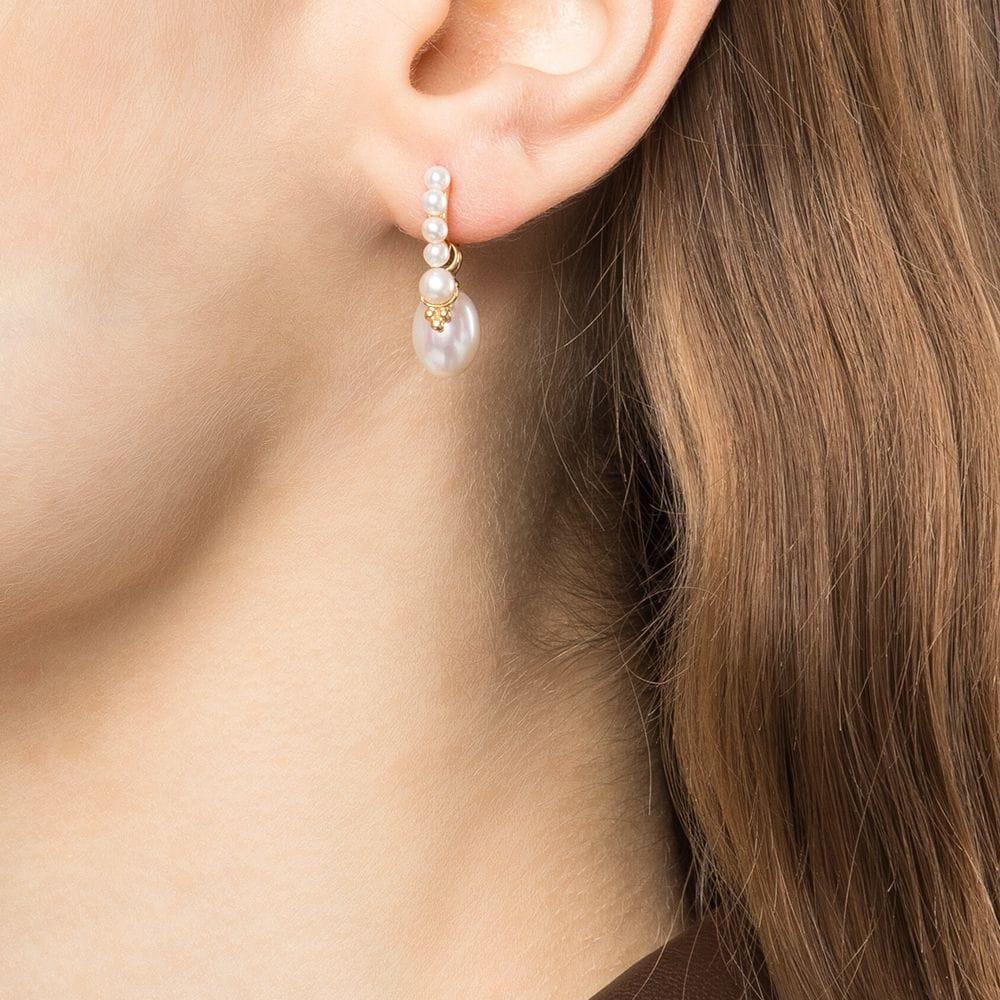 Summer Removable Pearl Earrings Hoops Retro Earrings Women'S Niche Ear Buckles A Variety Of Ways To Wear Studs