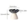 Mushroom Cat Bowl Elevated Shelf,Beard Raised Cat Food Bowl For Food & Water For Flat Inclined Cat Plat