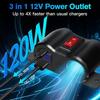 12-24V USB C Ports Socket 36W PD3.0+18W QC3.0 Dual USB Built-in Car Camper Adapter Cigarette Lighter For RV Marine Motorcycle