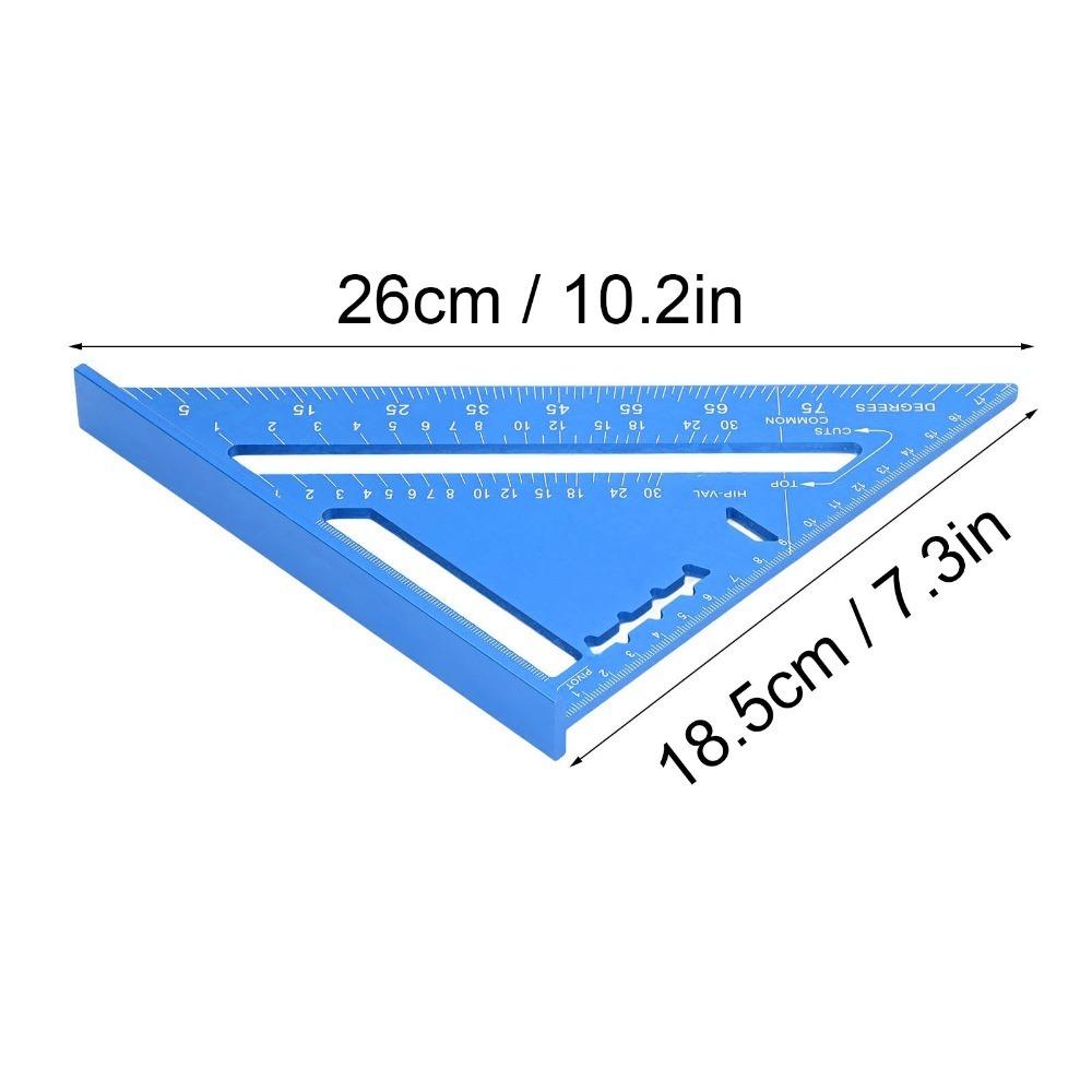 Clear Scale Rafter Square Tool Red Triangle Right Angle Ruler Woodworking Triangle Cabinetry