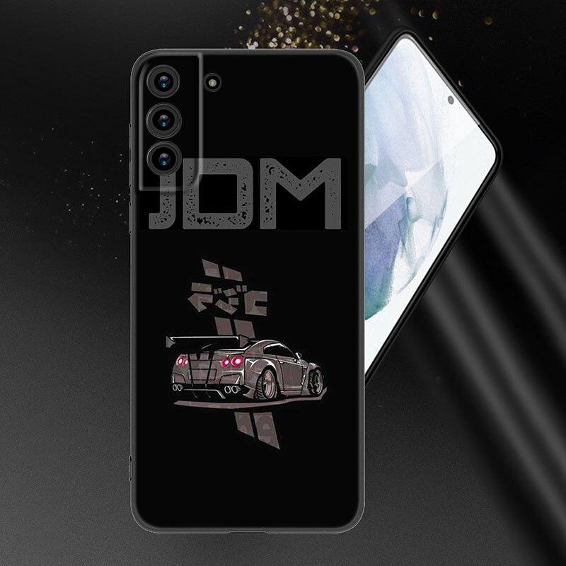 Sports Car JDM Drift Phone Case For Samsung Galaxy S20 S21 FE S22 Ultra S10 Lite S10E S9 S8 Plus S7 Edge Soft TPU Black Cover
