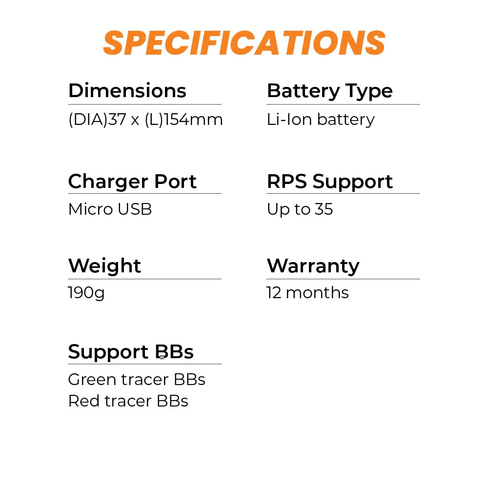 ACETECH 14mm CCW Negative Thread LED Light Effect for Predator X