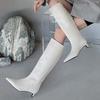 Women's Knee-high Boots Temperament Pointed Leather Boots Quality Soft Leather Slim Long Boots Fashion Designer High Heeled Boot