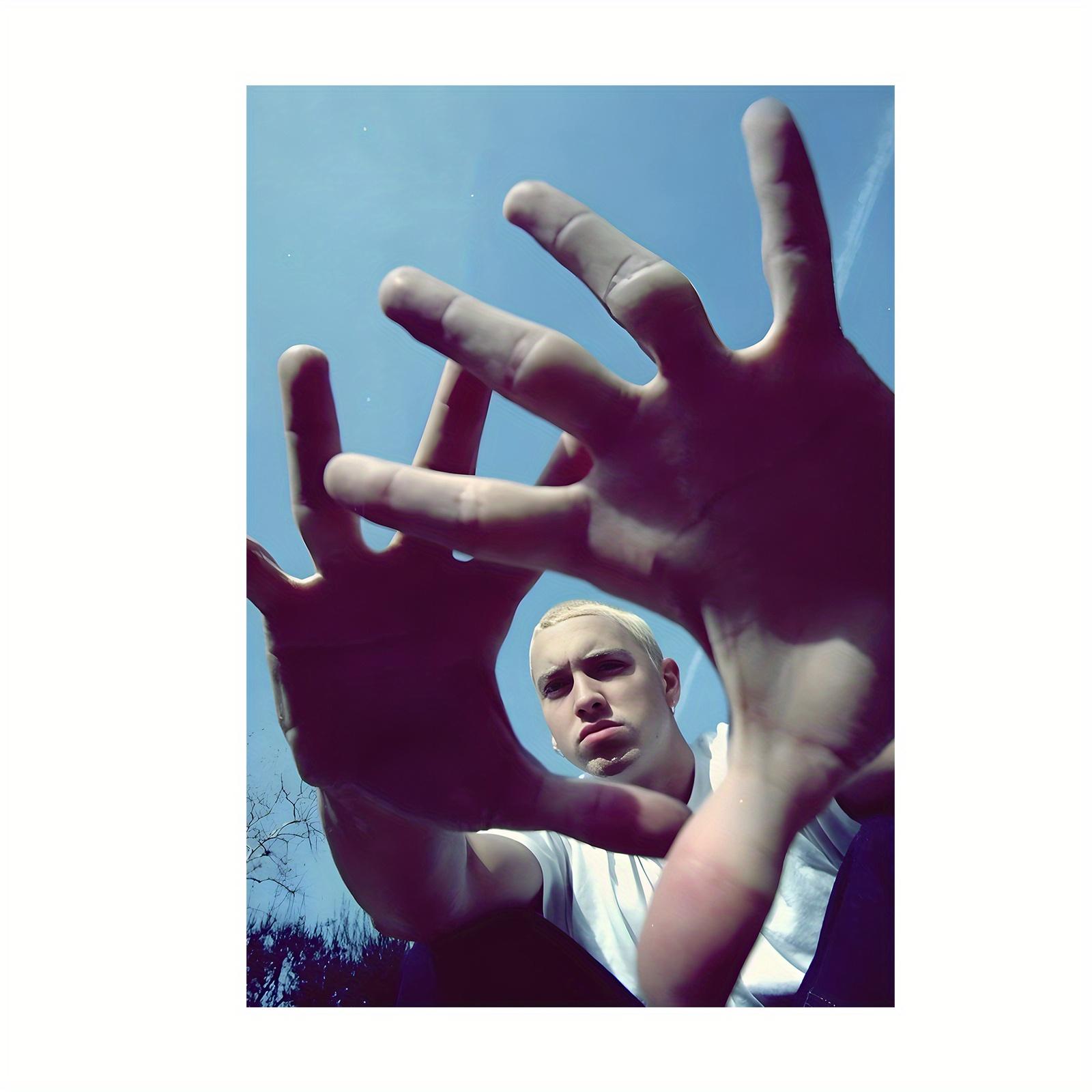 1 Stuk Eminem Slim Shady Wandkleed Voor Slaapkamer Woonkamer, Coole Kamer Spullen, Grote Maat, Polyester 2D Print, Slaapkamer Spullen, Rap 60X90cm
