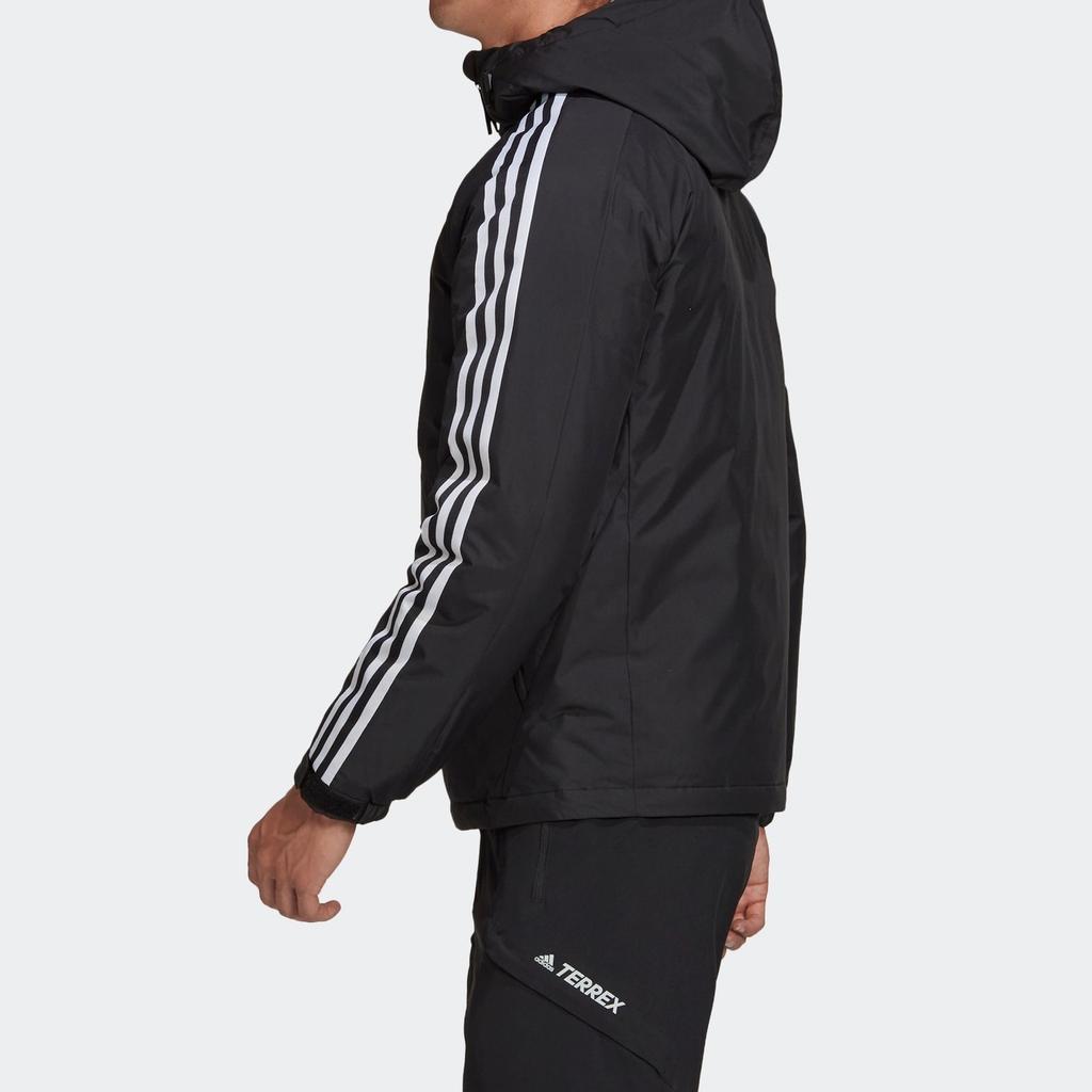 adidas Chaquetas de Plumas Hombre Negra con Capucha Chaqueta de Plumas Acolchada Moderada GF0098