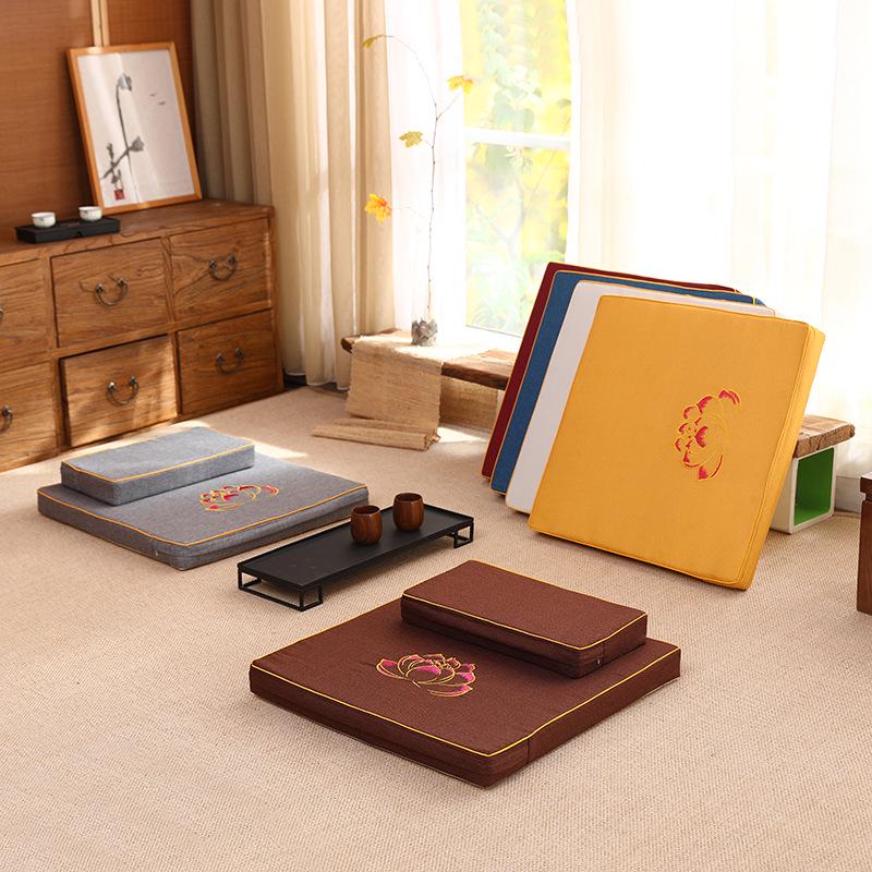 Thickened Meditation & Prostration Zafu Cushion: Removable, Washable Kneeling Mat