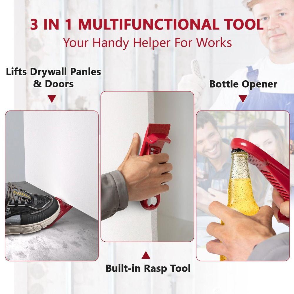 New Multi-purpose Drywall Panel Lifter Portable Drywall Panel Installation Tool Pocket Kicker Drywall Tools Bottle Opener