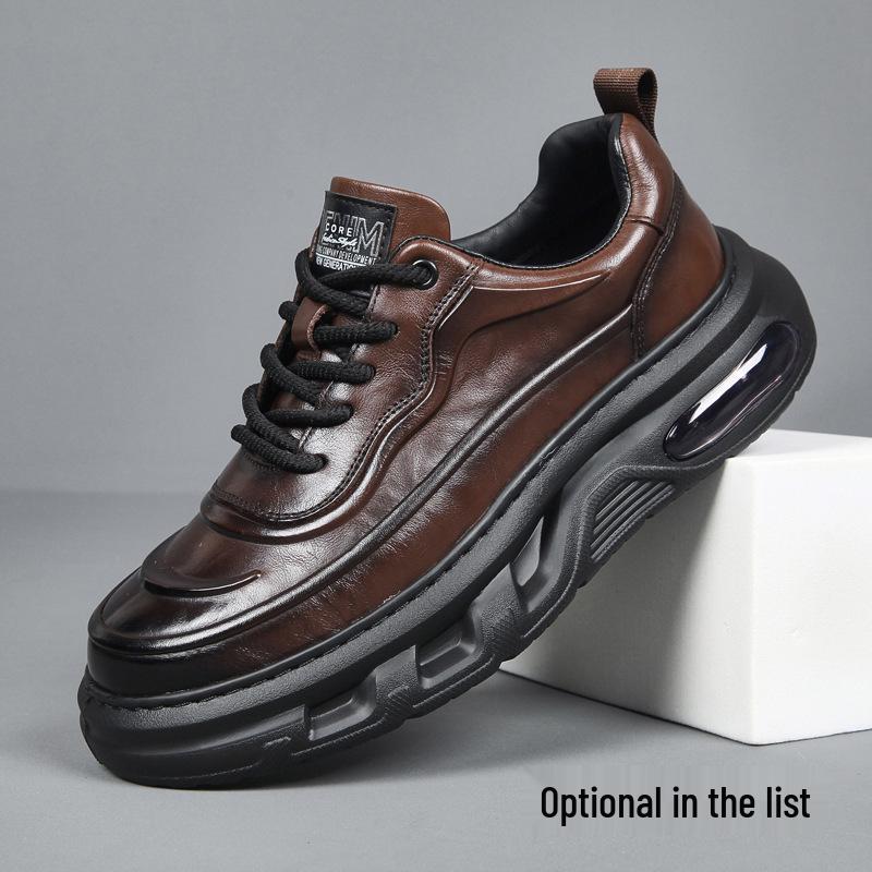 

Мужская универсальная повседневная обувь из натуральной кожи - Высококачественная, Мягкая подошва, Нескользящая, Плюс бархат, Осень/Зима Size 44