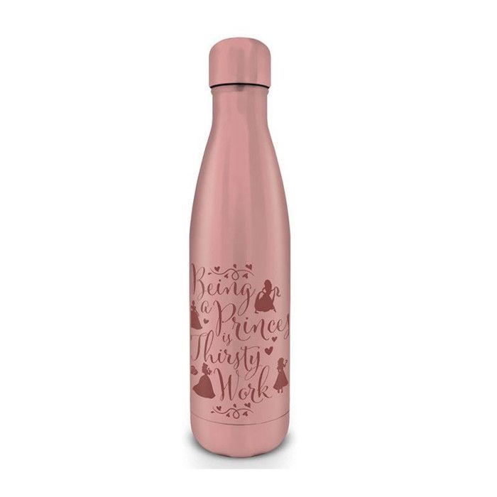 Bouteille D'eau - DISNEY PRINCESS - Thirsty Work - Métal - Rose - 540ml