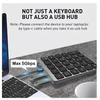 Tastatură numerică Bluetooth fără fir cu HUB USB Tastatură numerică reîncărcabilă cu moduri duale pentru tabletă laptop