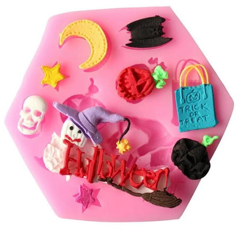 Halloween Pumpkin - Style Liquid Silicone Mold Fondant Cookie Cake Sugar Craft Plunger Cutter Mold Tool