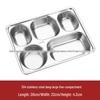 Anmu 304 Stainless Steel Divided Lunch Tray with Lid