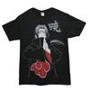 Naruto New Adult TShirt Full Front Image of Itachi Grayscale Image