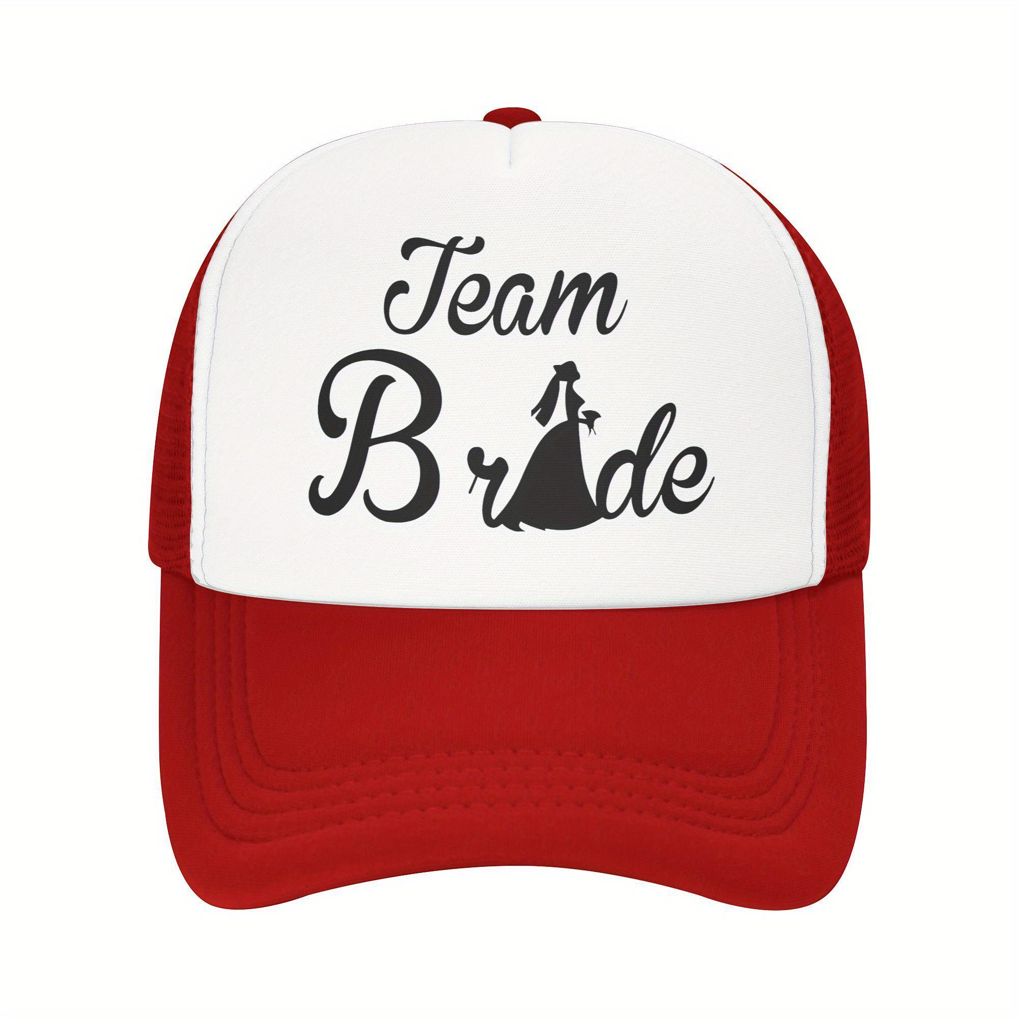 

Team Bride Trucker Hat Bachelorette Party Mesh Baseball Cap Adjustable Polyester Casual One Size