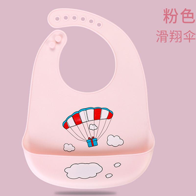 Baby Silicone Bibs Waterproof Burp Cloths Infant Dinner Supplies 3D Printing Cartoon Image Saliva Towel Toddler Aprons for Girl