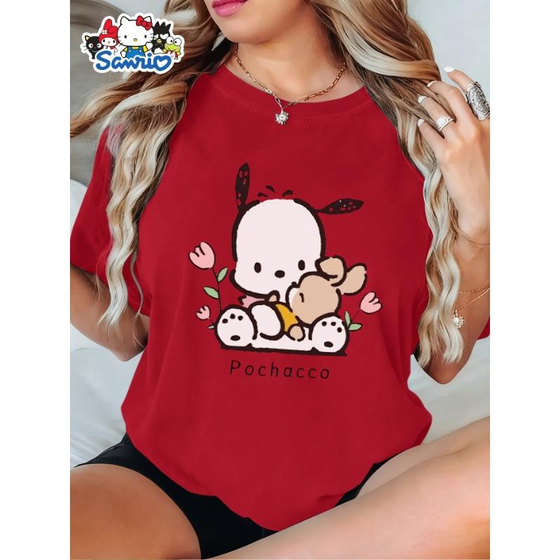 Genuine Sanrio Authorized Women's Elegant Short-sleeves Are Suitable for Daily and Holiday Wear In Spring, Summer and Autumn.
