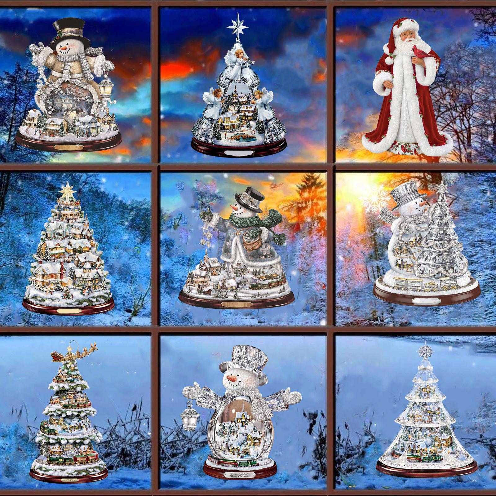 

Рождественские украшения, окно цепляется, праздничная наклейка на окно, украшение, стеклянная наклейка