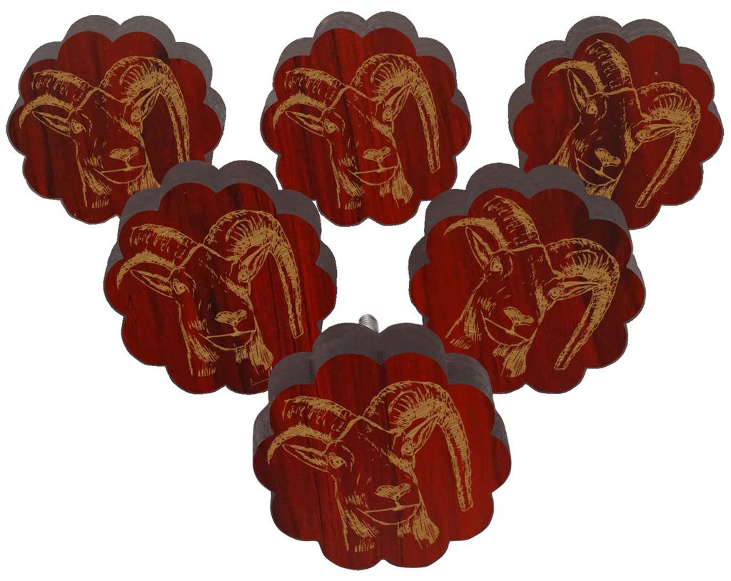 IBA Indianbeautifulart Brown Engraved Knobs Furniture Knobs Cabinet Drawer Pull Pack