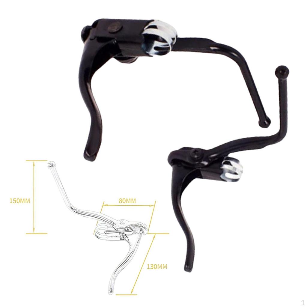 2 Pieces Bicycle Double Brake Lever, Lightweight Aluminum Bike Handlebar Lever 22.2mm